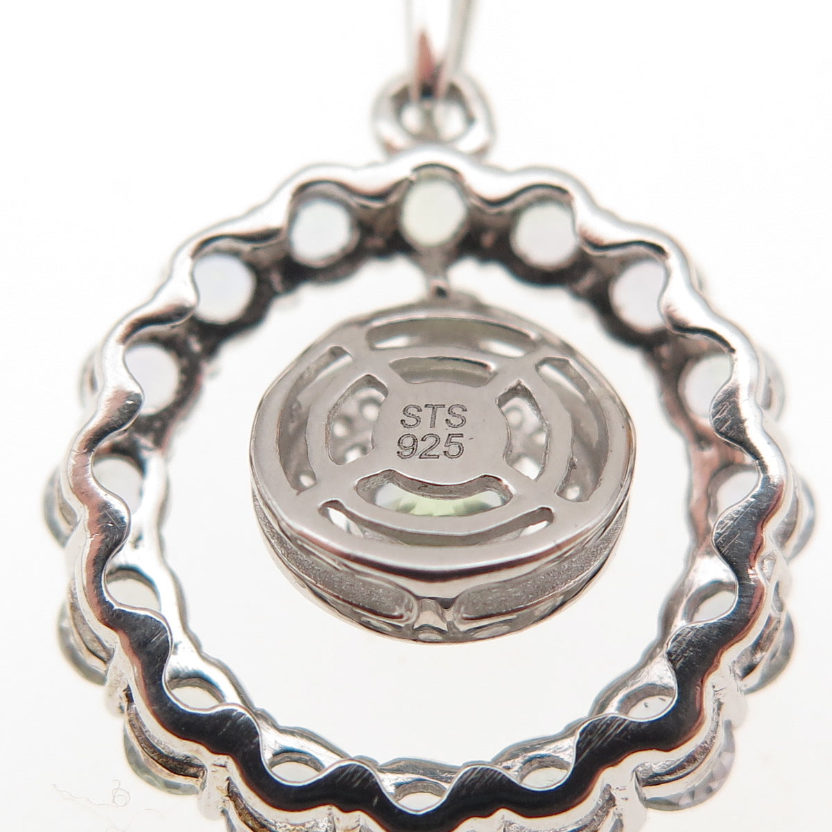 Chuck Clemency 925 Sterling Silver Real Tanzanite White Topaz Chain Necklace 20"