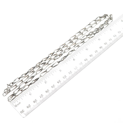 830S Silver Vintage Scandinavian Modernist Twisted Chain Necklace 16"