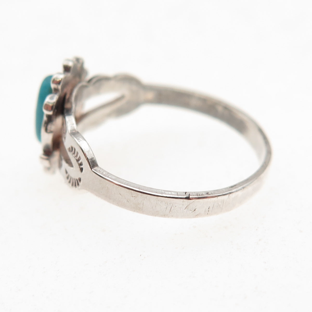Benjamin Piaso Navajo Old Pawn 925 Sterling Silver Vintage Turquoise Ring Size 7