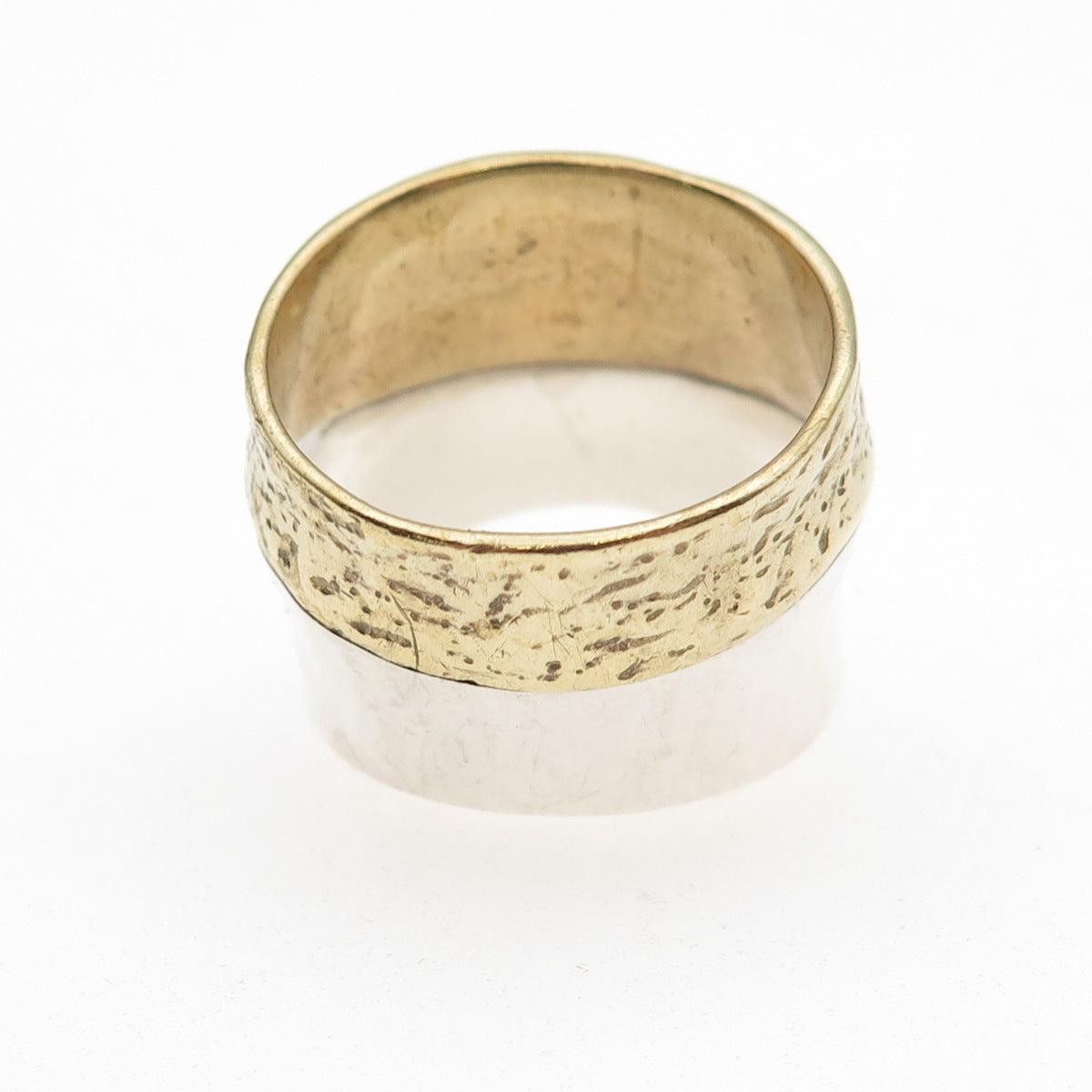 Silpada 925 Sterling Silver 2-Tone Vintage Rain / Shine Ring Size 10.5