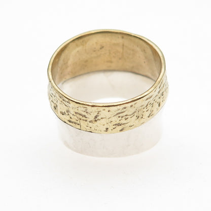 Silpada 925 Sterling Silver 2-Tone Vintage Rain / Shine Ring Size 10.5