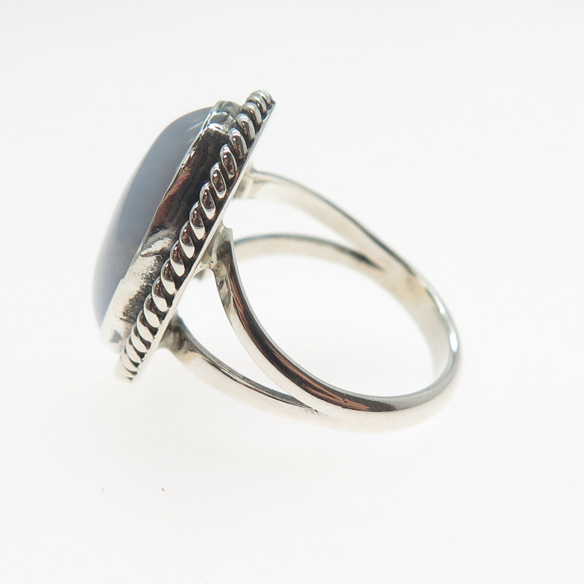 GILO & GRACE NAKAI NAVAJO Old Pawn 925 Sterling Silver Lace Agate Ring Size 5.75