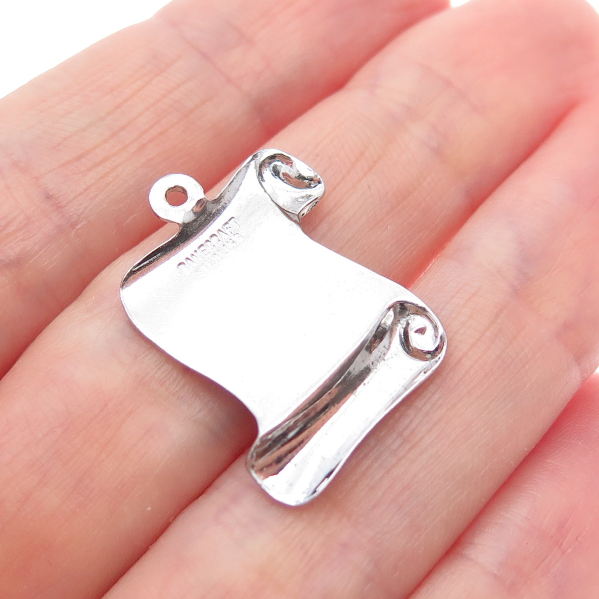 DANECRAFT 925 Sterling Silver Vintage Enamel Diploma Minimalist Charm Pendant