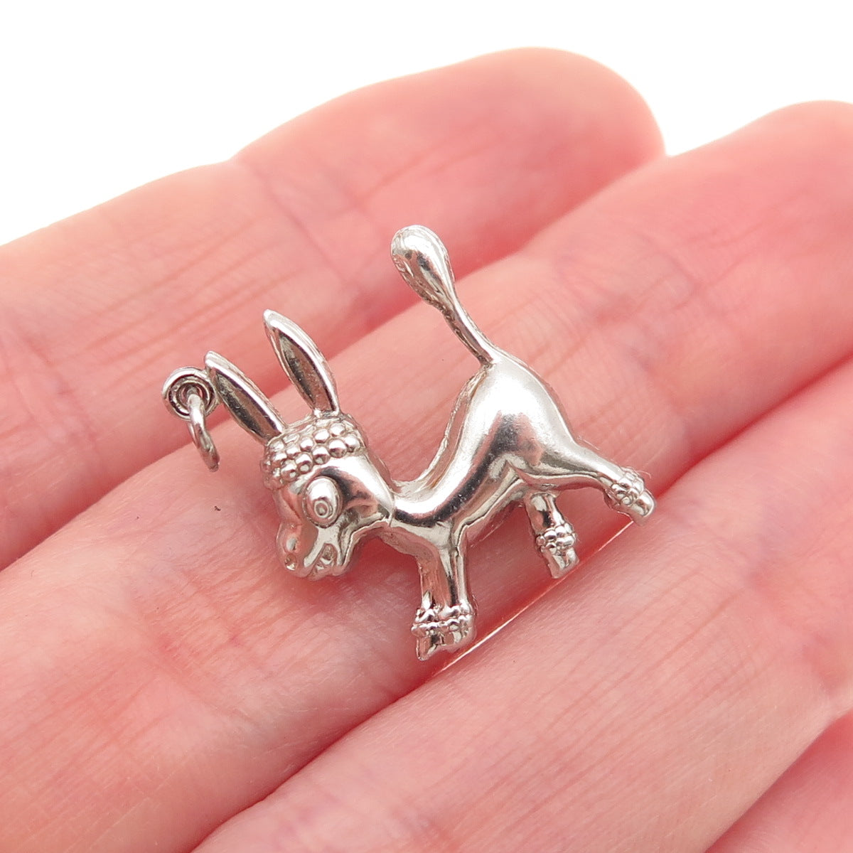 925 Sterling Silver Vintage Germany Donkey 3D Mini Charm Pendant