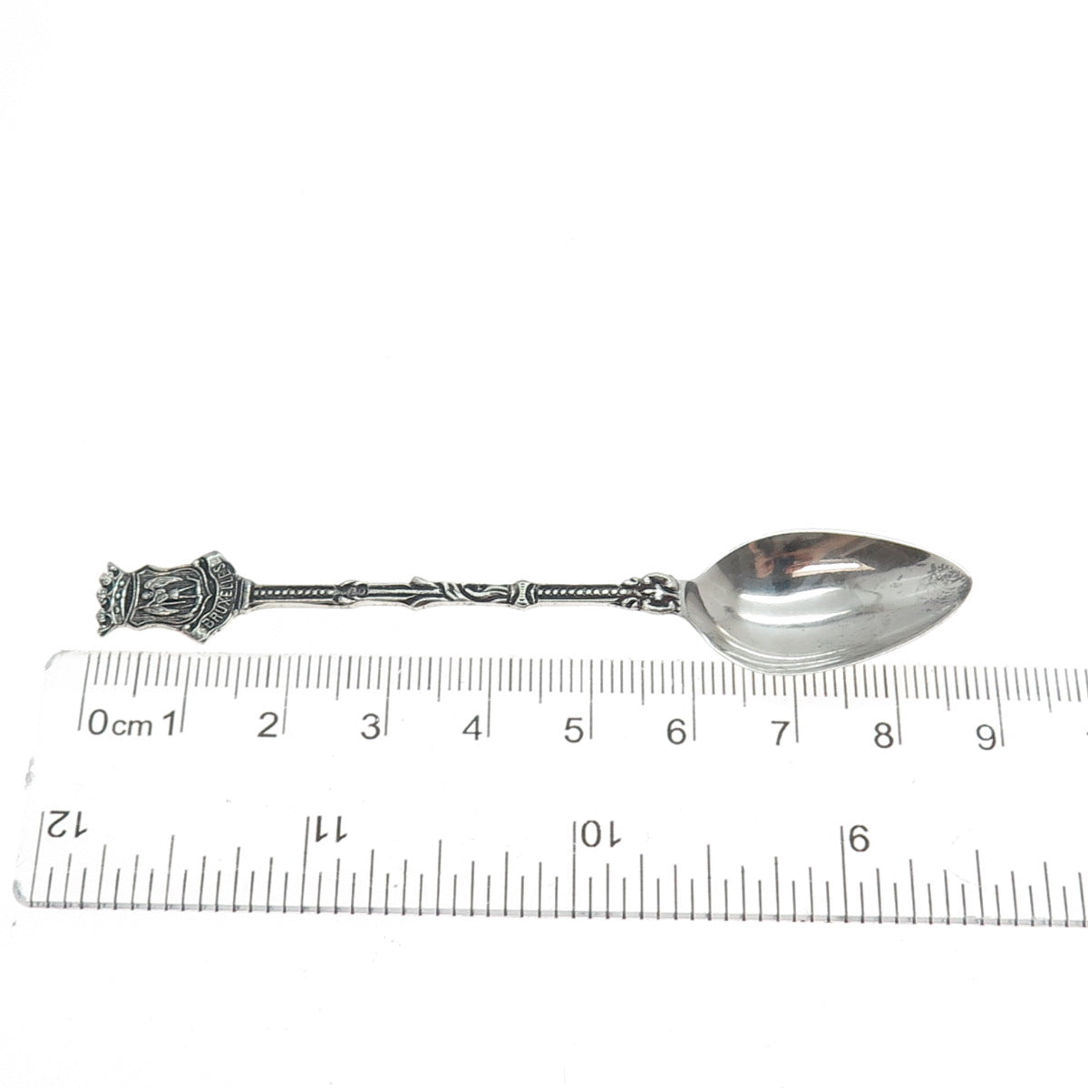 GEBR. HUISMAN GH3 833 Silver Antique Dutch Brussels Coat of Arms Coffee Spoon