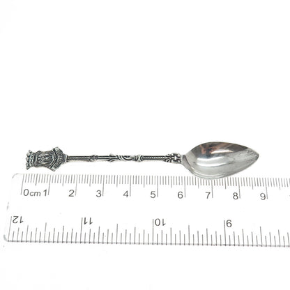 GEBR. HUISMAN GH3 833 Silver Antique Dutch Brussels Coat of Arms Coffee Spoon