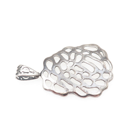 925 Sterling Silver Vintage Modernist Oxidized Pendant