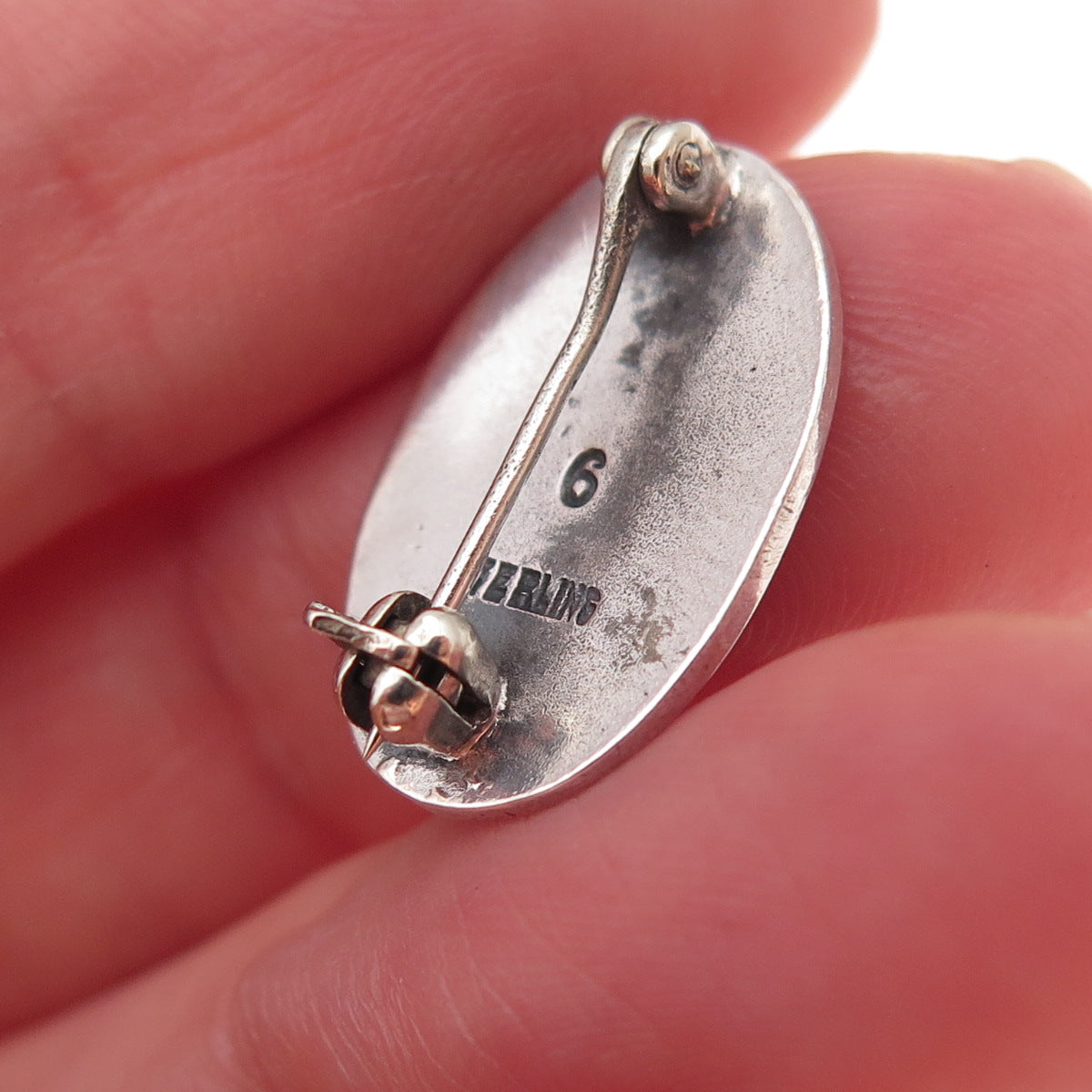925 Sterling Silver Antique Art Deco Playground & Recreation Girls Athletics Pin