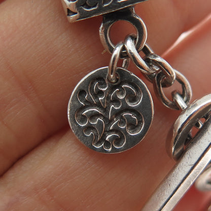 LOIS HILL Sterling Silver Vintage 4-Strand Station Multi-Chain Necklace 16-18"