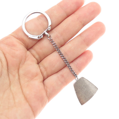 925 Sterling Silver Vintage KAS Monogram Key Fob Chain Ring