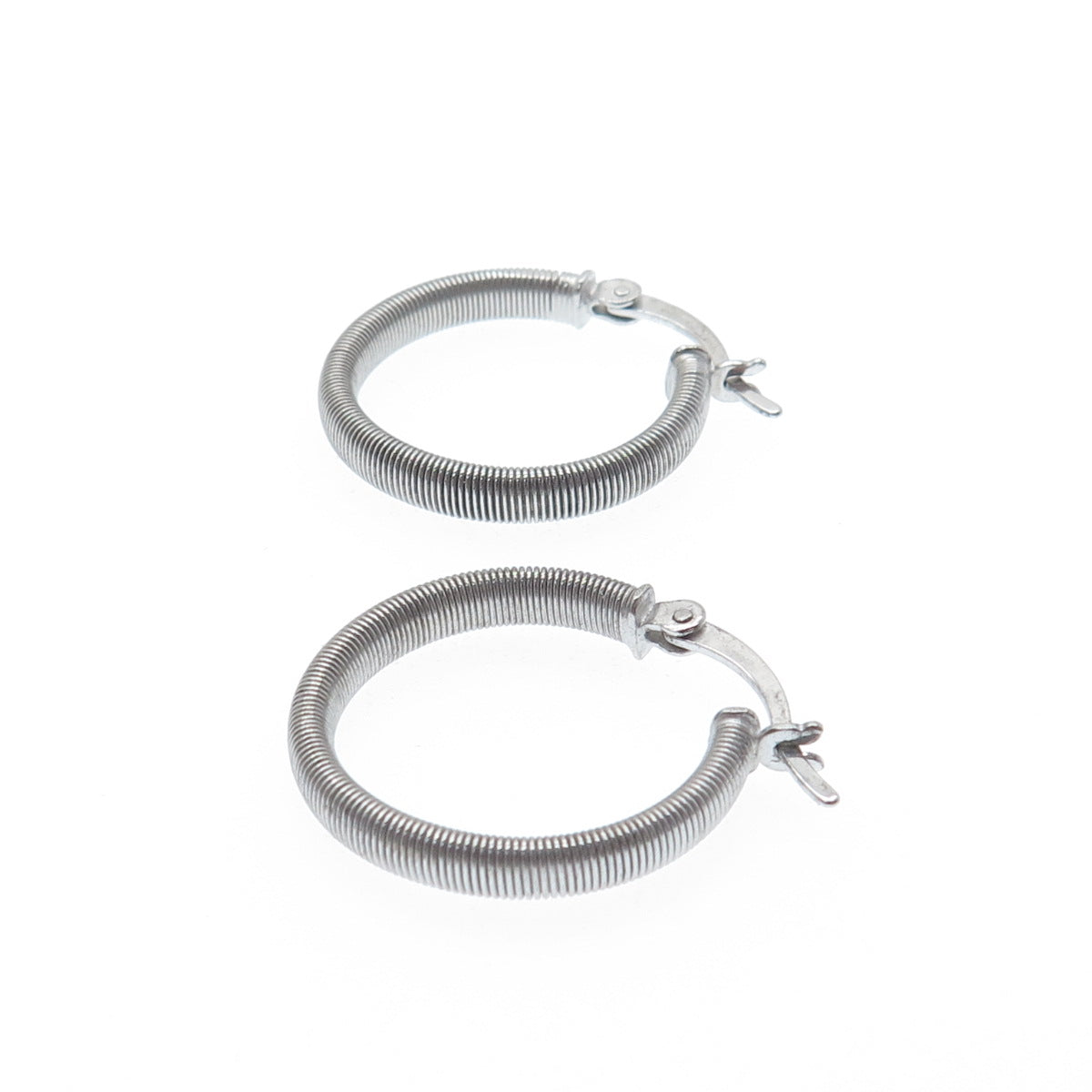 925 Sterling Silver Spring Hoop Earrings