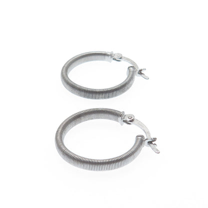 925 Sterling Silver Spring Hoop Earrings