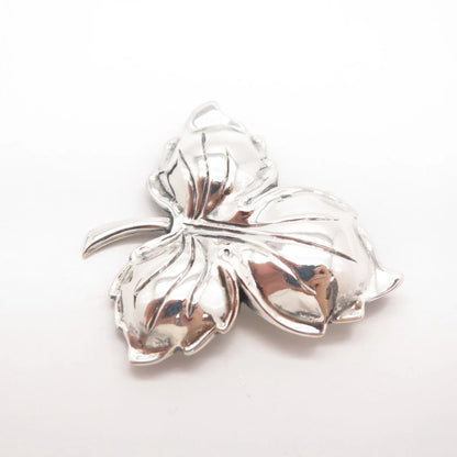 925 Sterling Silver Antique Danecraft Leaf Pin Brooch