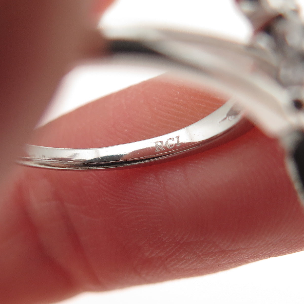 925 Sterling Silver Round-Cut C Z Bypass Ring Size 6
