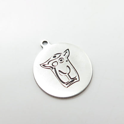 925 Sterling Silver USA Two In Town Cartoon Sheep Charm Pendant