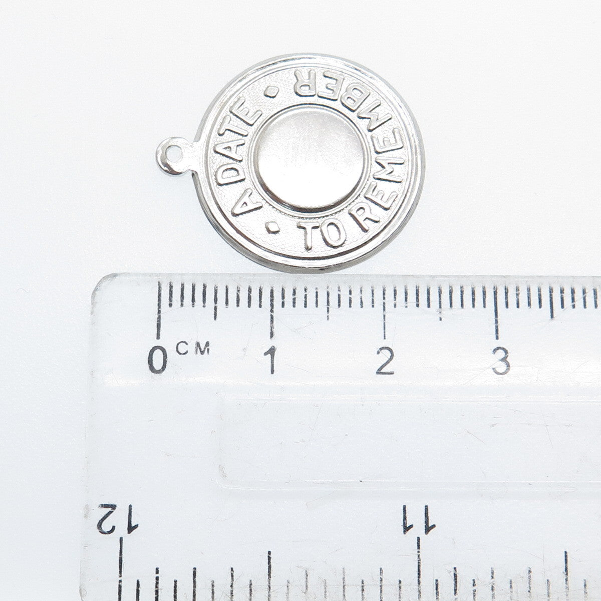 ELCO 925 Sterling Silver Vintage "A Date To Remember" Minimalist Charm Pendant