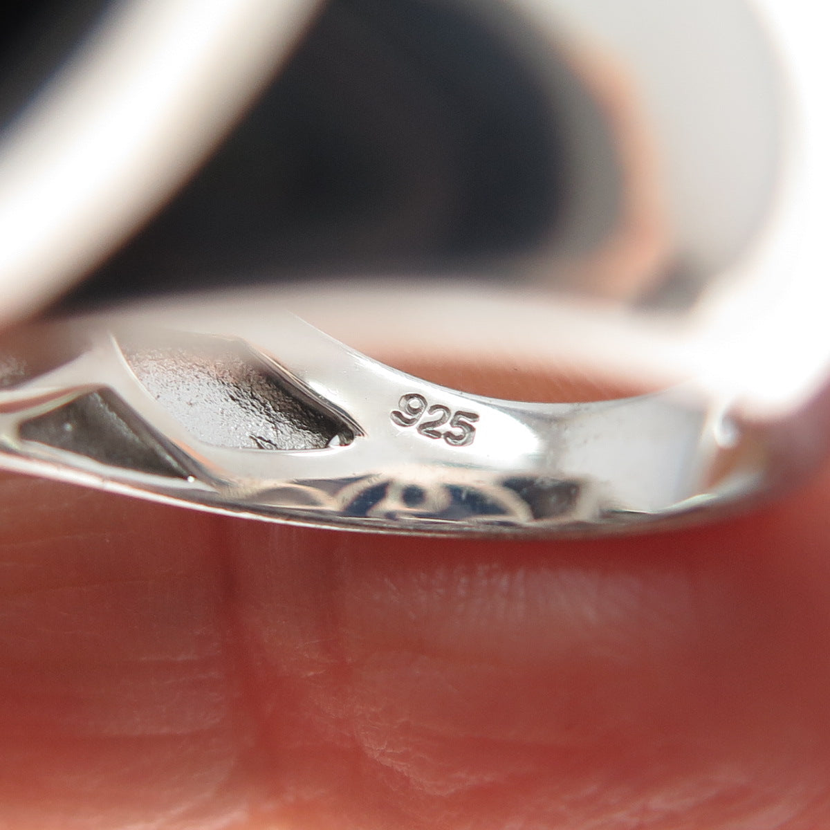 CLYDE DUNEIER CID 925 Sterling Silver Real Onyx Ruby Topaz Flower Ring Size 5.25