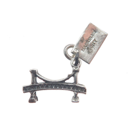 BELL TRADING POST 925 Sterling Vintage Mackinac Bridge Oxidized Charm Pendant