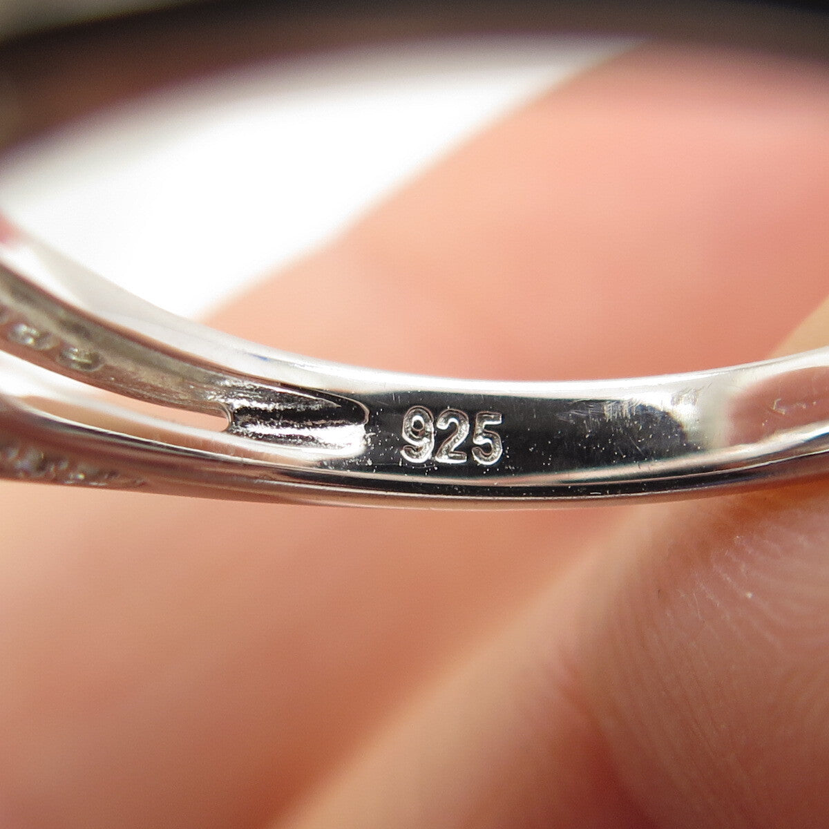 BGE BRADFORD 925 Sterling Silver Round-Cut C Z Engagement Ring Size 8
