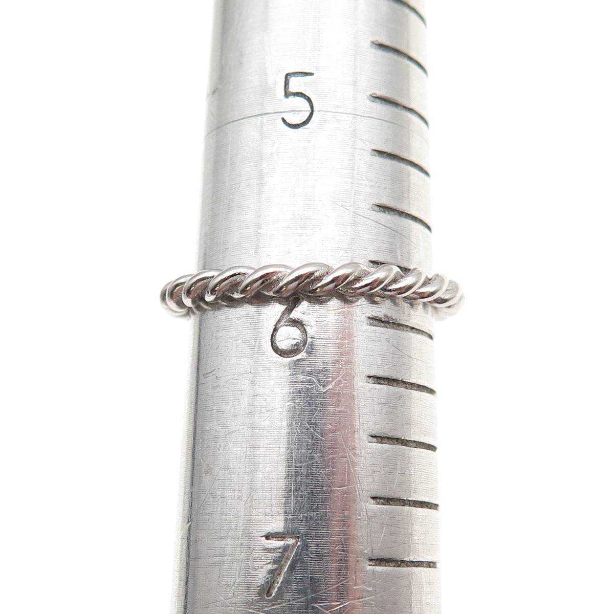 925 Sterling Silver Love Twisted Ring Size 6