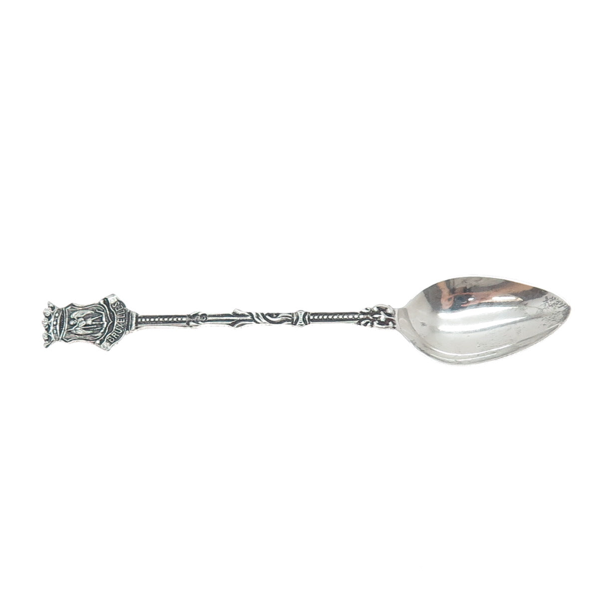 GEBR. HUISMAN GH3 833 Silver Antique Dutch Brussels Coat of Arms Coffee Spoon