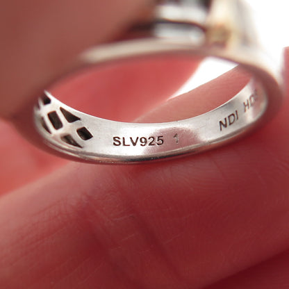 SLV Sadye L Vassil 925 Sterling Silver Real Round-Cut Diamond Ring Size 5