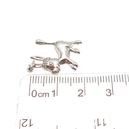 925 Sterling Silver Vintage Germany Donkey 3D Mini Charm Pendant