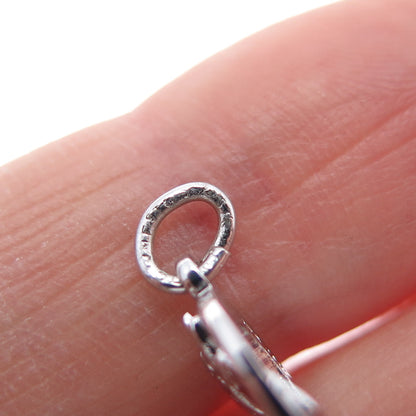 J.M. FISHER 925 Sterling Silver Vintage Horse Shoe Club Mini Charm Pendant
