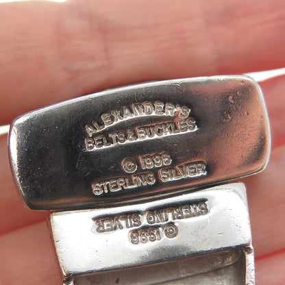 ALEXANDER'S BELTS & BUCKLES Sterling Vintage 1996 SET of Belt Buckle Loop Tip