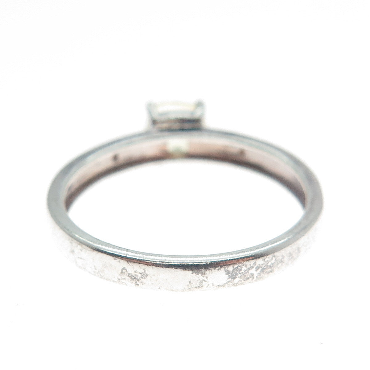 MICHELLE ALBALA 925 Sterling Real Diamond Accent & Lemon Citrine Ring Size 10.25