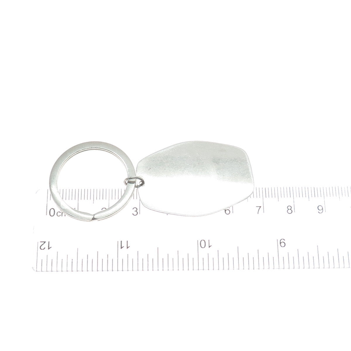 925 Sterling Silver Vintage Engravable Key Fob Ring Holder