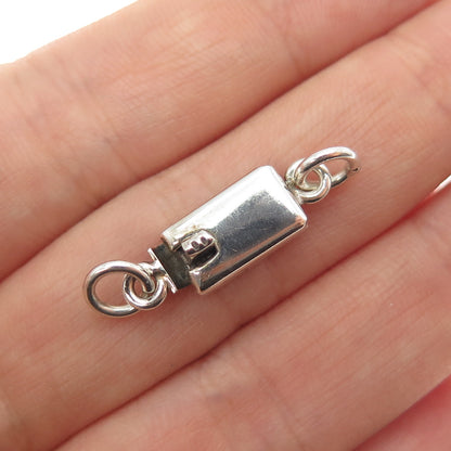 925 Sterling Silver Vintage Mexico Bracelet / Necklace Box Lock Clasp