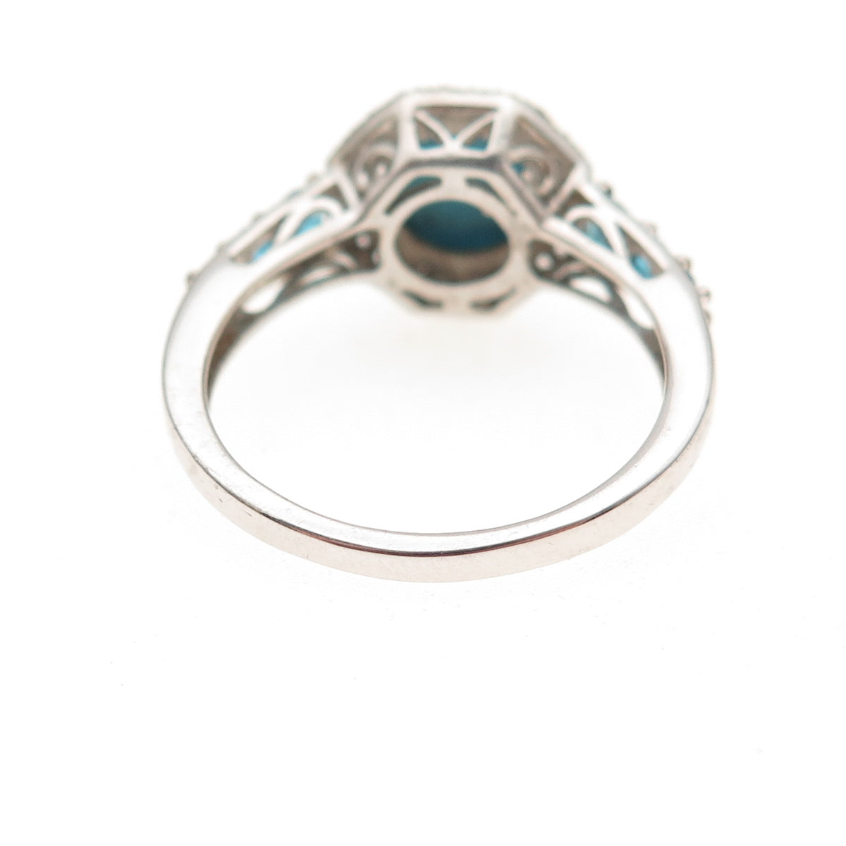 Chuck Clemency 925 Sterling Silver Real Turquoise Apatite & Topaz Ring Size 8.25