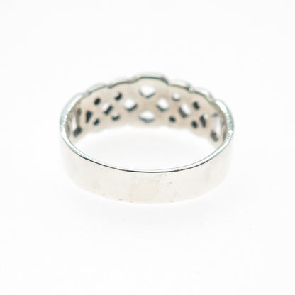 925 Sterling Silver Vintage Celtic Knot Ring Size 7.5