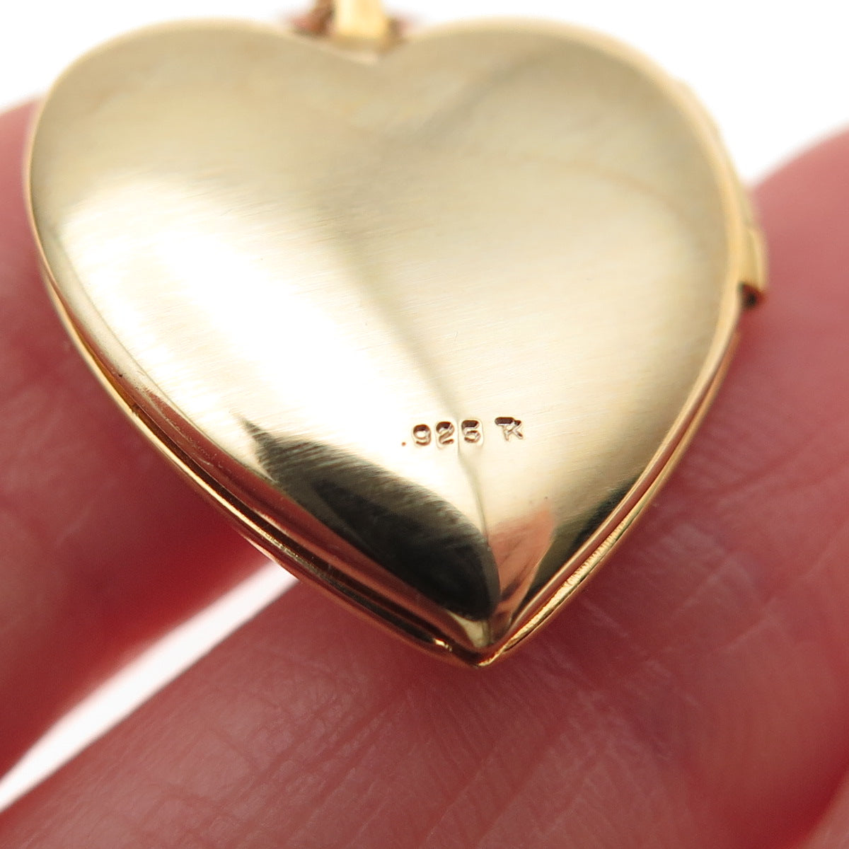 Tru-Kay Sterling Silver Gold Plated Enamel Mom Heart Locket Chain Necklace 18"