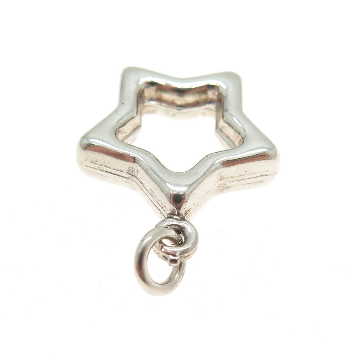 925 Sterling Silver Vintage Open Star Minimalist Charm Pendant