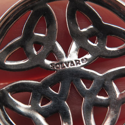 SOLVAR 925 Sterling Silver Vintage Ireland Celtic Trinity Cross Charm Pendant