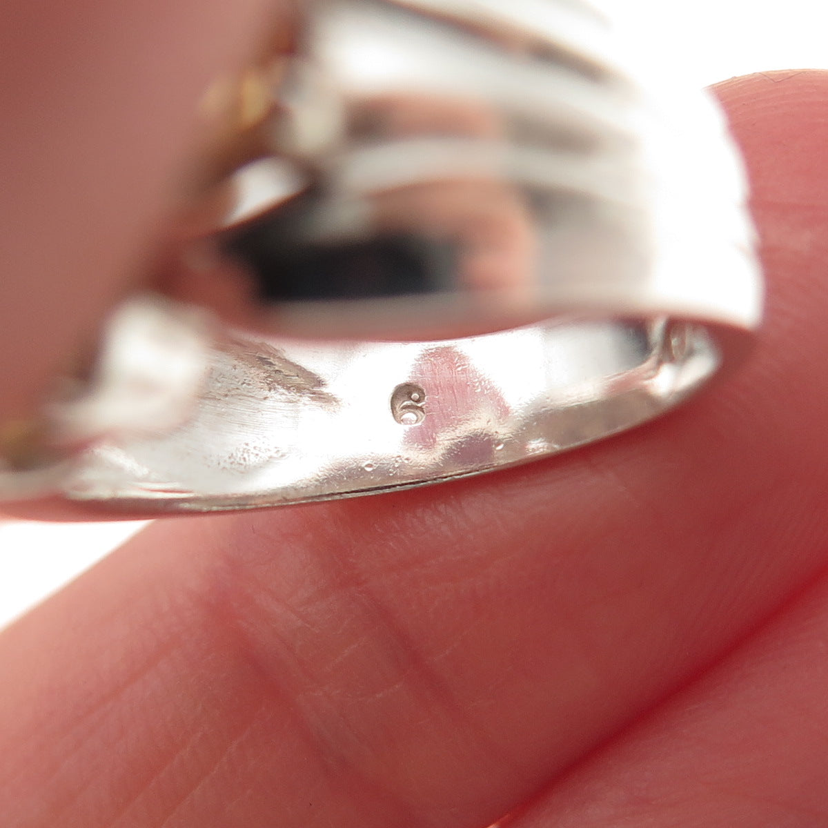 Pranda Sterling Silver Vintage Real Topaz Amethyst Citrine & Peridot Ring Size 6