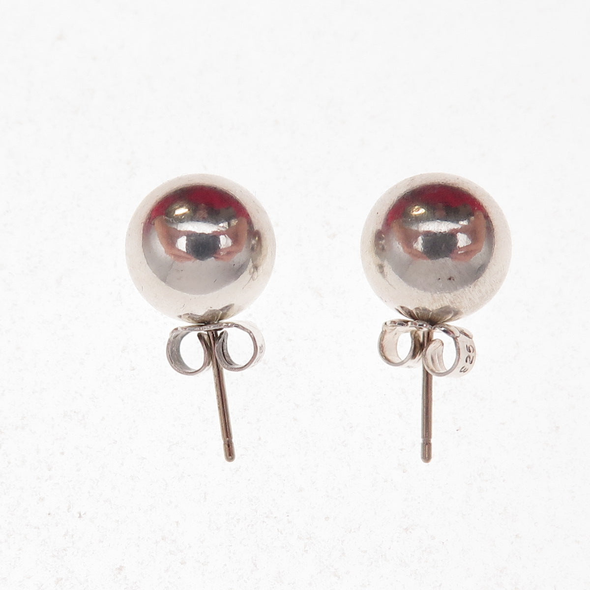 Tiffany & Co. 925 Sterling Silver Vintage HardWear 10mm Ball Stud Earrings