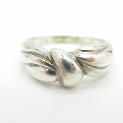 925 Sterling Silver Vintage Bow Ring Size 7.75