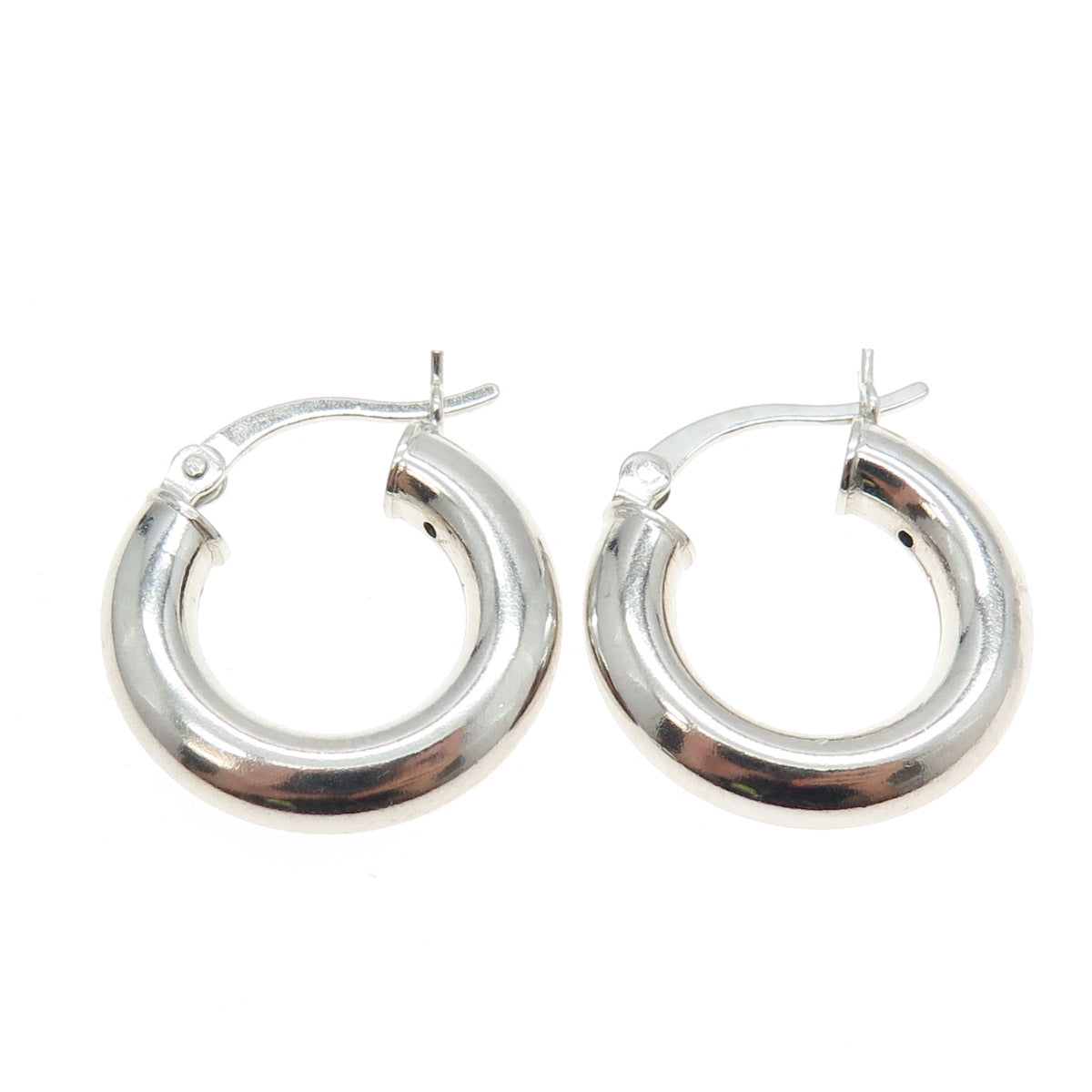 925 Sterling Silver Small Tube Hoop Earrings