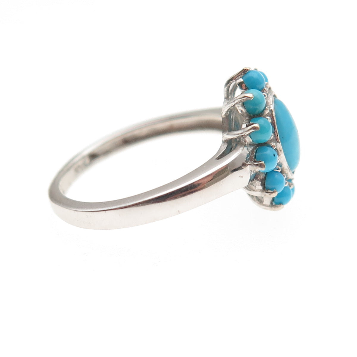 Chuck Clemency 925 Sterling Silver Real Sleeping Beauty Turquoise Ring Size 6.25