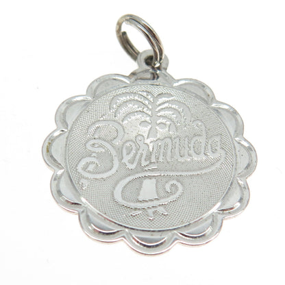 CREA 925 Sterling Silver Vintage "Bermuda" Palm Tree Charm Pendant