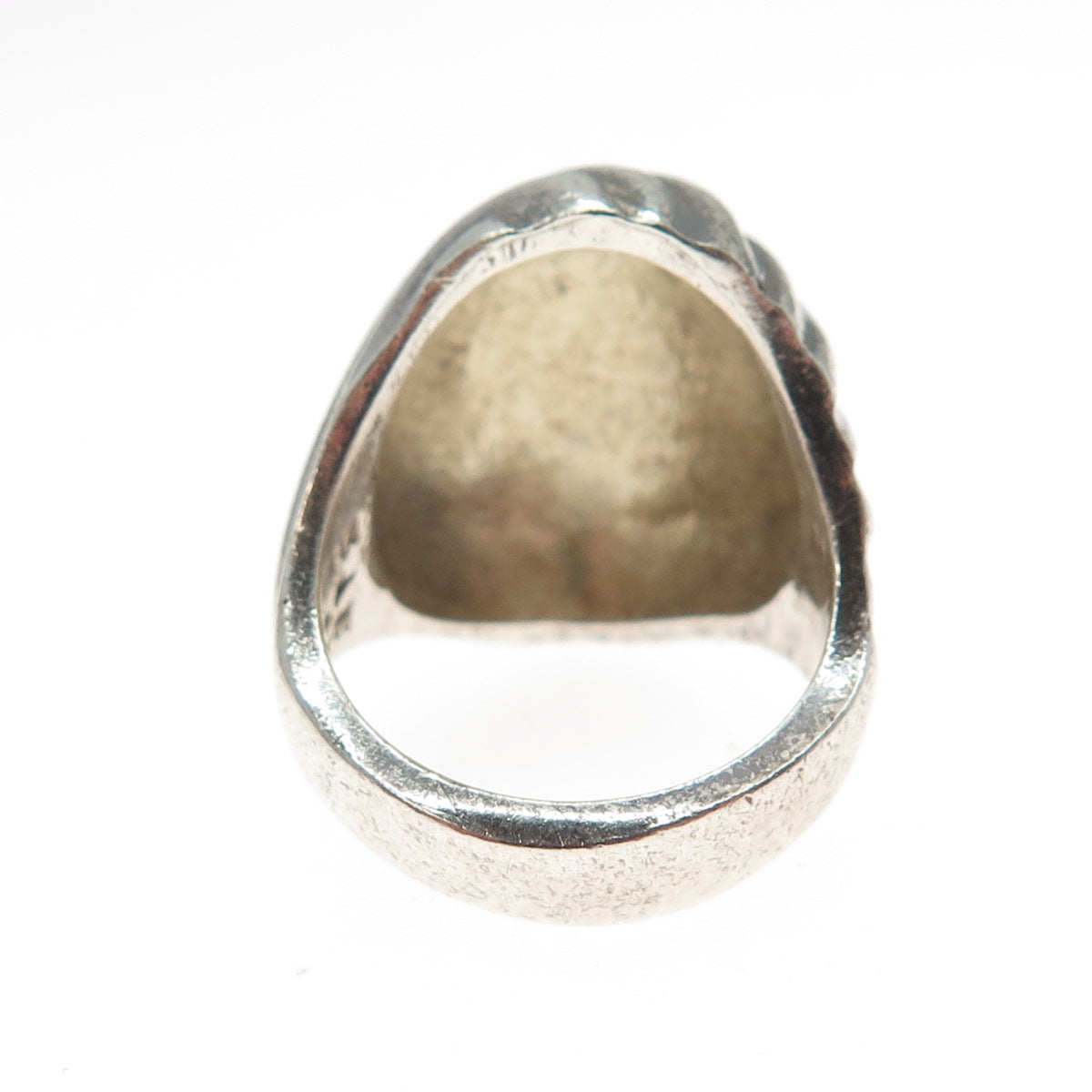 925 Sterling Silver Vintage Mexico Modernist Wavy Ribbed Dome Ring Size 6