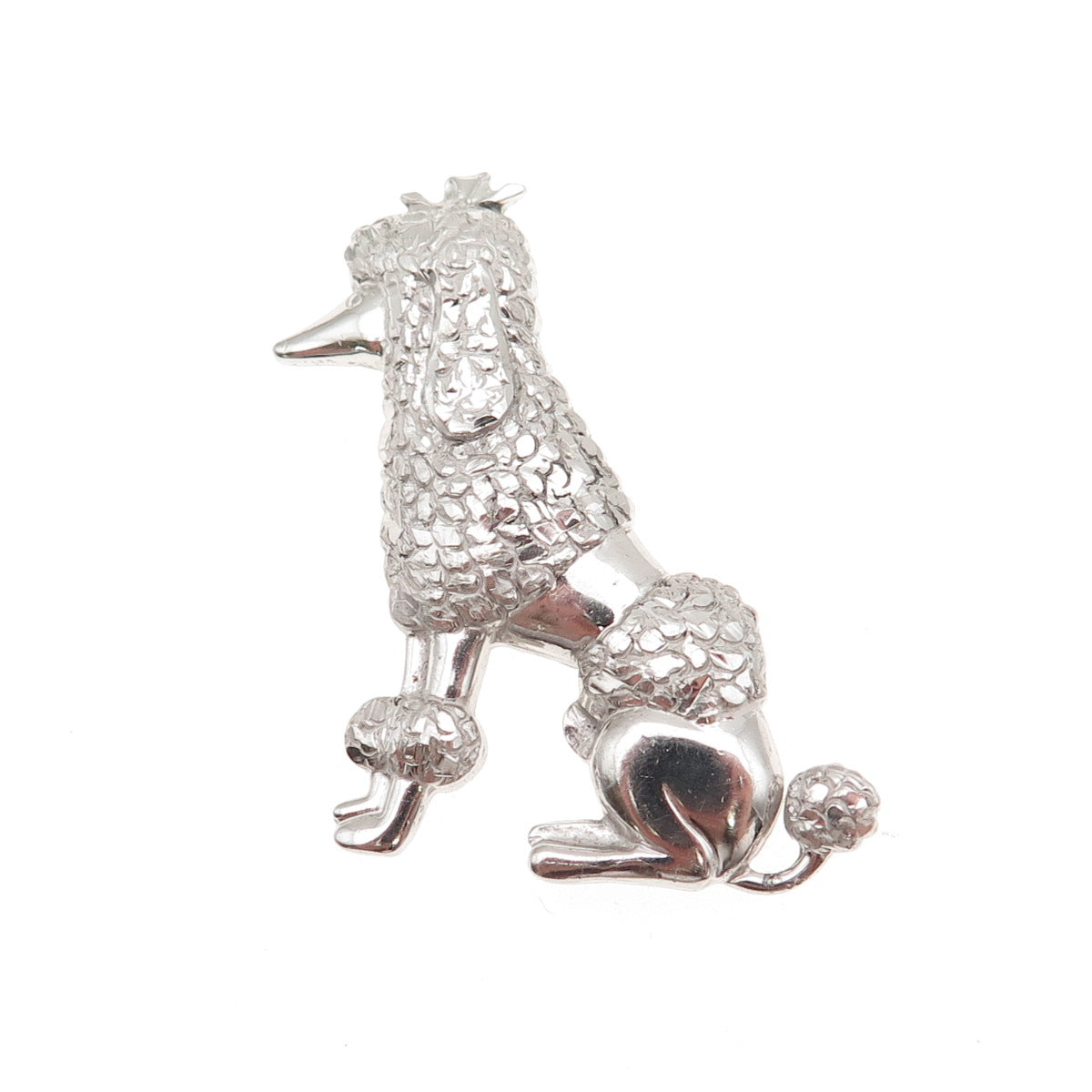 RICHLINE 925 Sterling Silver Vintage Poodle Dog Pin Brooch
