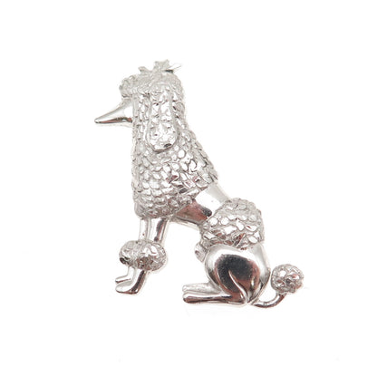 RICHLINE 925 Sterling Silver Vintage Poodle Dog Pin Brooch