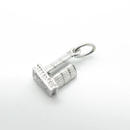 925 Sterling Silver Vintage Canada Toronto City Hall 3D Charm Pendant