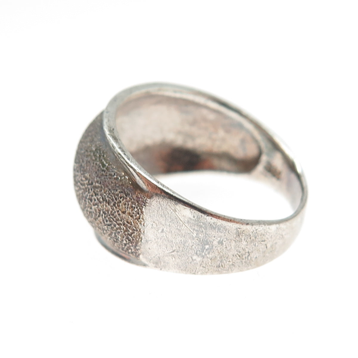 CHARLES WINSTON Sterling Silver Vintage Diamond-Illusion Oxidized Ring Size 8.25