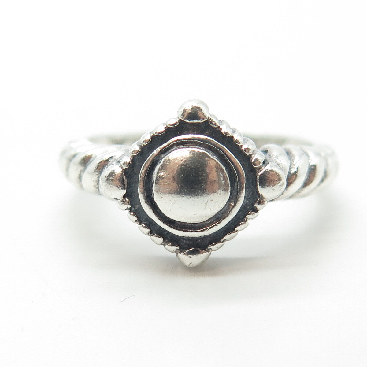 CHAPAL ZENRAY 925 Sterling Silver Vintage Cross Ring Size 9