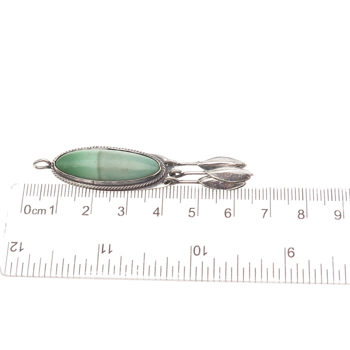 Old Pawn 925 Sterling Silver Vintage Southwestern Turquoise Tribal Pendant